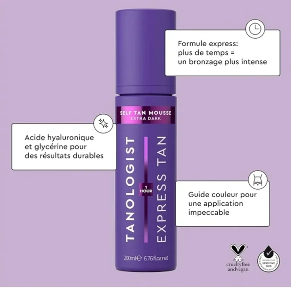 New 2 Pack Tanologist Express Extra Dark Self Tan Mousse Hydrating Tanning Foam - Picture 2 of 7